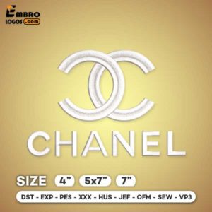 Chanel White Embroidery Logo