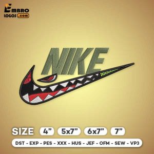 Nike Shark Teeth Embroidery Logo